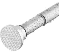 Barra para cortina de ducha de acero inoxidable, telescópica de 70 a 255 cm, ajustable, para ventanas de baño