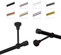 Barra para cortinas, 19 mm de diámetro, de un solo carril, color mate, 540 cm