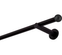 Barra para cortinas de 480 cm, de un solo carril, color mate. Barra estable de 19 mm con bola. Montaje sencillo en la pared