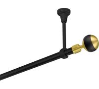 Barra para cortinas de 540 cm, de un solo carril, color mate, 19 mm de diámetro. Estructura robusta, con sistema de sujeción tipo "bola", juego completo, para montaje en pared o techo