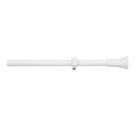 Barra para cortinas Kit modelo cono-anillo (Ø x L: 19 mm x 110 cm, Metal, Blanco)