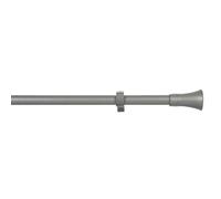 Barra para cortinas Kit modelo cono-anillo (Ø x L: 19 mm x 160 cm, Metal, Gris)