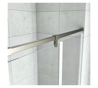 Barra Soporte Cristal Ducha 304 Acero Inoxidable 2.5x2.5cm 2m - Gray - 2 m | Tubo cuadrado 2.5x2.5cm con almohadillas de goma protectoras incluidas