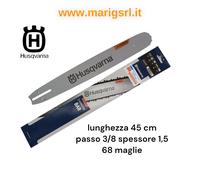 Barra Spranga HUSQVARNA X FORCE para motosierra 45 cm 3/8 espesor 1,5 68 mallas