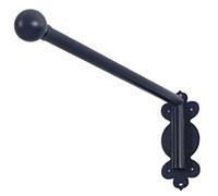 Barras cortina brazo oscilante alta resistencia, barra cortina para paneles laterales, soporte exhibición de cortina ventana, brazo cortina, riel cortina puerta (color: negro)(20in)