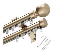 Barras de aluminio de alta resistencia adjuble de 50 a 800 cm, barra silenciosa de montaje en pared para dormitorio y divisor de habitaciones, decoración del hogar Slish (410 cm)