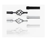Barras de Cortina Doble 70-120cm/120-210cm/160-310cm, Barra de Cortina Extensible 16-19mm, con Terminales Forma Piña con Soportes, Barra de Cortina de Metal Ajustable para Sala de Estar