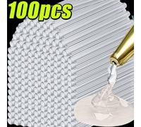 Barras de pegamento termofusible transparente adhesivo fuerte para pistola de pegamento eléctrica, Kit de reparación de barras de pegamento para manualidades, herramientas al por mayor, 1/100 Uds.