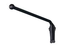 barras para cortinas con brazo oscilante, Barra de cortina con brazo giratorio ajustable, color negro, varios tamaños