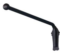 Barras para cortinas con brazo oscilante, Barra de cortina con brazo oscilante giratorio 180°, montada en la pared, resistente, negro/dorado, varios tamaños