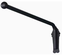 Barras para cortinas con brazo oscilante, Barra de cortina con brazo oscilante montada en la pared, ajustable a 180 grados, resistente, varios tamaños, color negro