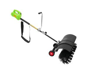 Barredora 2 en 1 soplador de hojas con rodillo y ruedas, 7000-9000 rpm | Barrido y soplado, 800-1300 W, 1,8 m de longitud, para patio, garaje, taller y césped artificial