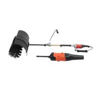 Barredora de gasolina 2 en 1 con batería para patios y jardines | Limpiador de nieve para césped con escoba y soplador de hojas, diseño con dos asas