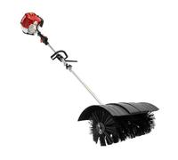 Barredora de gasolina de 2 tiempos de 2.3 HP, barredora de mano a gas con motor de 52 cc, limpiador de nieve para jardín, césped, barrido, nieve, hojas de nieve, barro