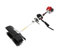 Barredora de gasolina de dos tiempos|para limpieza de hojas en carreteras y | Potente motor de 2,3 CV, escoba ancha y depósito grande para una limpieza eficiente en muchas superficies exteriores