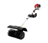 Barredora de gasolina, escoba de motor de 52 cc de 2 tiempos, con 2,3 CV para hojas y suciedad, escoba portátil para césped artificial y patio, escoba de carretera con correa para el hombro y cubierta