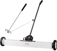 Barredora magnética de 91 cm con ruedas y herramienta telescópica para recoger objetos metálicos