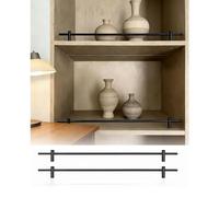 Barrera Protectora para estantes, Paquete de 8 barandillas metálicas para estantes, Juego de Vallas anticaída de 30 cm para zapateros y estanterías, cerramiento Decorativo, Rea