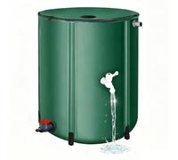 Barril Plegable Agua De Lluvia, Tanque De Recolección De Gran Capacidad Con Grifo, Depósito De PVC Para Riego De Jardín, Contenedor De Almacenamiento Exterior Con Tapa De Filtro,500L