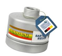 BartelsRieger Filtro combinado BR ABEK2HgP3, filtro ABEK Clase de protección A2B2E2K2HgP3, filtro respiratorio certificado DIN contra gases, vapores y partículas para industria, química, artesanía