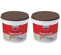Bartoline Masilla para madera Ready Mixed Marrón 500 g: Masilla duradera y fácil de usar para reparaciones de madera en interiores y exteriores (Paquete de 2)