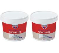Bartoline Masilla para madera Ready Mixed Wood Masilla blanca 500 g: duradera y fácil de usar para reparaciones de madera en interiores y exteriores. (Paquete de 2)