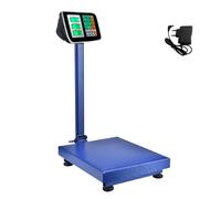 Báscula Industrial de Plataforma 300 kg. Balanza Digital Plegable con Pantalla LCD. Plataforma de Acero. Báscula Profesional Multifuncional, Perfecta para Paquetería, Almacenes, Comercios.