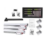 Báscula lineal digital precisa Pantalla de lectura digital DRO-3V y codificador de es lineales de 3 piezas de 0 a 1000 mm for fresadora, máquina de perforación EDM, regla de rejilla para fresadoras To