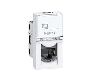 Base 1RJ45 10GBIT STP 1 módulo con conector LCS2 con conexión rápida sin herramientas, modelo Mosaic, color blanco, 11,2 x 18,7 x 10,9 centímetros (referencia: Legrand 76573)