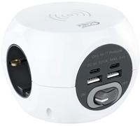 Base 3xenchufes 2xusb 2xusb-c carga inalámbrica 10.37.0002