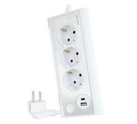 Base 3xenchufes 2xusb sobremesa blanca nanocable 10.37.0013-w