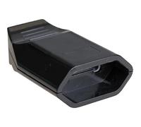 Base aérea 10A 250V, color negro, con solera, ideal para conexiones eléctricas y alimentar dispositivos en interiores.