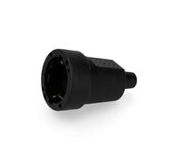 BASE AEREA GOMA 10/16A 250V T/TL IP44 4,8mm NEGRA RETRACTILADA EDM