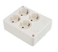 base bipolar 4 tomas t/tl 10/16a 250v cuadrada color blanco solera 8104