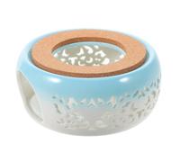 Base Calefactora para Tetera de Cerámica Redonda, Elegante | Mantiene el Té Caliente, Accesorio de Mesa para Oficina y Hoteles, Diseño Bonito y Estilizado