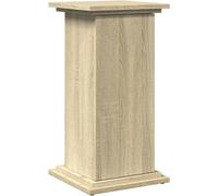 Base con espacio de almacenamiento, melamina imitación roble Sonoma, 31x30x60 cm, resistente a la intemperie. Mueble exterior, armario para balcón, armario de jardín, mesa para plantas, estantería par