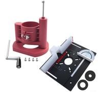 Base de elevación del enrutador, base de elevación de la máquina de corte de carpintería, inserto de mesa de enrutador eléctrico de ajuste rápido para ranurado de biselado de borde (E)
