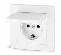 Base de empotrar IP44, terminal enchufable, todo en uno, serie ET-1, color blanco