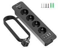 Base de Enchufe empotrable de 4 Compartimentos, Base de Enchufe empotrable con 2 USB, Base de Enchufe múltiple empotrable,