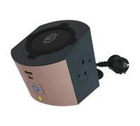 Legrand Base múltiple de carga 694500 – 2 tomas 2P+TT 16A + USB tipo A y C – Topo/Gris oscuro
