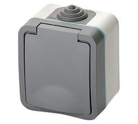 Base de enchufe - superficie luxe con clasificación IP54, diseño moderno, fácil instalación, resistente al agua y al polvo