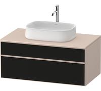 Base de lavabo de consola Duravit Zencha, 1000x550x442mm, 1 hueco central, ZE4821, ZE4821063830000, Color: Frontal: estructura de lÃneas negras (vidrio)/carcasa: supermatt topo