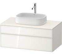 Base de lavabo de consola Duravit Zencha, 1000x550x442mm, 1 hueco central, ZE4821, ZE4821064840000, Color: Frontal: blanco (cristal)/carcasa: blanco supermatt