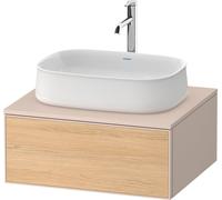Base de lavabo de consola Duravit Zencha, 650x550x281mm, 1 recorte en el centro, ZE48200, ZE4810030830000, Color: Frontal: roble natural/carcasa: supermatt topo