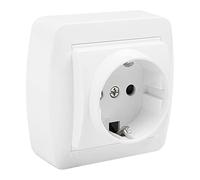 Base de superficie 2P MUR60U, serie mural, diseño compacto, resistente, ideal para instalaciones eléctricas en interiores y exteriores.