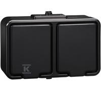 Base doble superficie con tierra IP44 negro CEDAR NT230H05