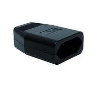 Base enchufe bipolar aerea negra (10a-250v)