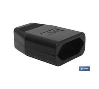 Base enchufe bipolar aerea negra (10a-250v)