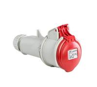 Base enchufe industrial hembra 3P+T 16A 380V IP44 aerea Rojo