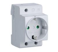 Base enchufe Schuko 10/16 A 230 V 2p+TT Hager - SN016P